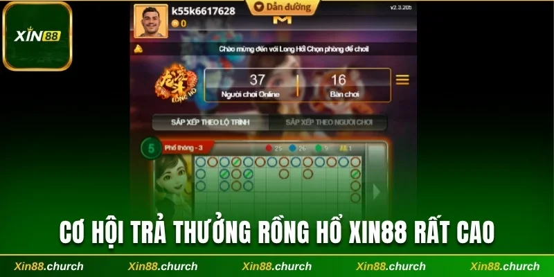 Cơ hội đổi trả thưởng Rồng Hổ Xin88 rất hấp dẫn